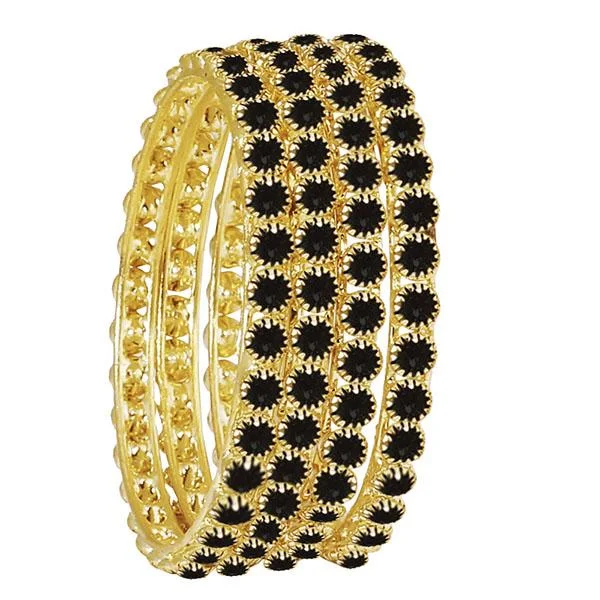 Modern Statement Jewelry For Bold Styling Bhavi Jewels Gold Plated Pota Stone Bangles Set Modern Statement Jewelry For Bold Styling Bhavi Jewels Gold Plated Pota Stone Bangles Set