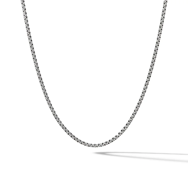 Shop Stylish Jewelry Now And Save Big Double Box Chain Necklace in Sterling Silver, 2.6mm