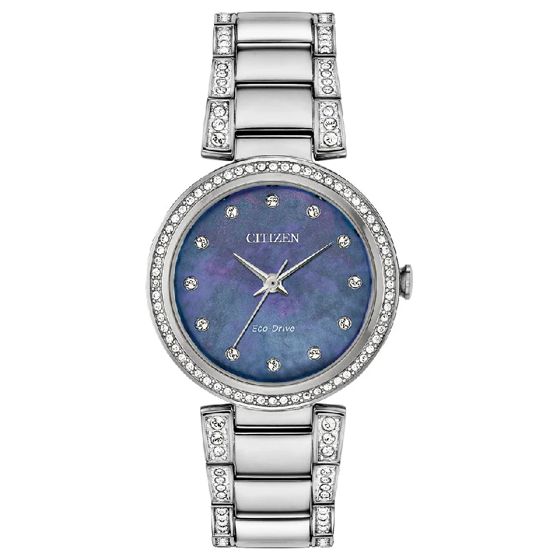 Luxury Handcrafted Jewelry For Elegant Looks Citizen Eco-Drive Silhouette Crystal EM0840-59N
