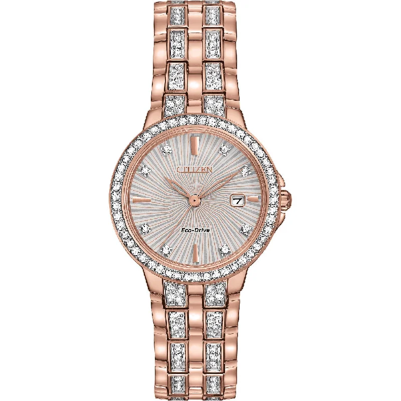 Clearance Sale On High-End Jewelry Collections Citizen Eco-Drive Silhouette Crystal EW2348-56A