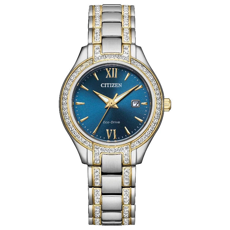 Unique Jewelry Designs Now At Discounted Rates Citizen Eco-Drive Silhouette Crystal FE1234-50L
