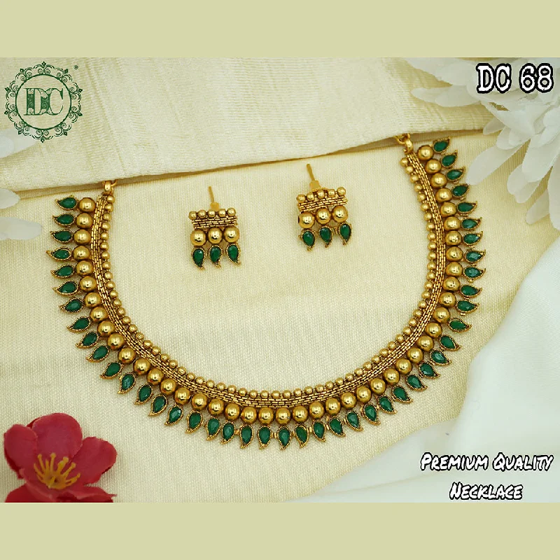 Limited-Stock Jewelry Sale – Once It's Gone, It's Gone Diksha Collection Gold Plated Pota Stone Necklace Set
