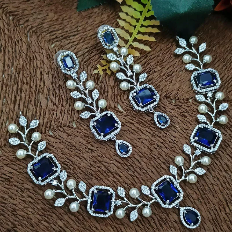 Get Ready To Sparkle – Special Jewelry Discounts Manisha Jewellery AD Stone Silver Plated Necklace Set Get Ready To Sparkle – Special Jewelry Discounts Manisha Jewellery AD Stone Silver Plated Necklace Set