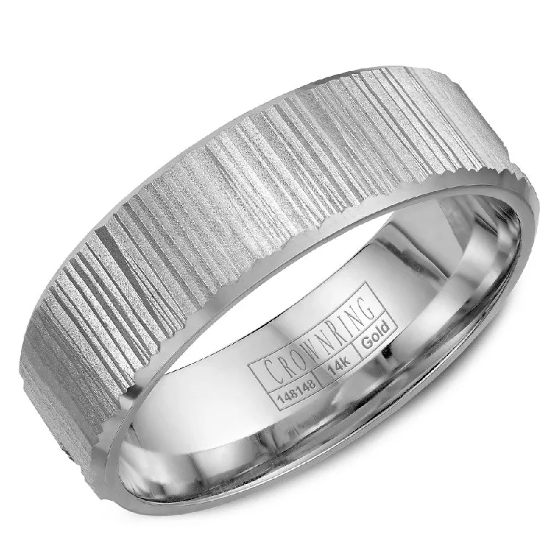 Shop Elegant Jewelry At Unbeatable Prices CrownRing 6MM Wedding Band with Bark Finish WB-7920 Shop Elegant Jewelry At Unbeatable Prices CrownRing 6MM Wedding Band with Bark Finish WB-7920