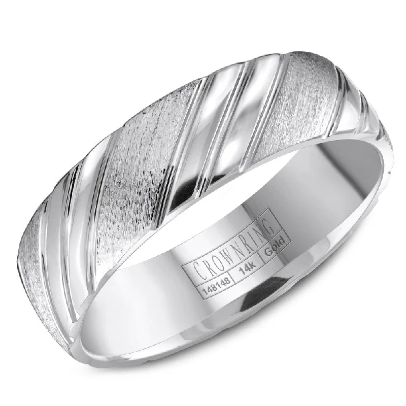Elegant Jewelry At Unbeatable Offers – Shop Before It's Gone CrownRing 6MM Wedding Band with Carved Pattern Detailing WB-8051