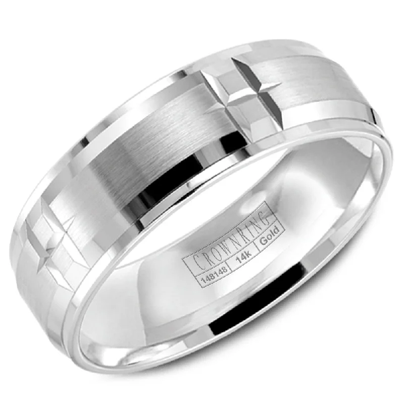 Exclusive Jewelry Sale Event – Shop Now CrownRing 7MM Brushed Center Wedding Band with Notch Detailing WB-9404 Exclusive Jewelry Sale Event – Shop Now CrownRing 7MM Brushed Center Wedding Band with Notch Detailing WB-9404