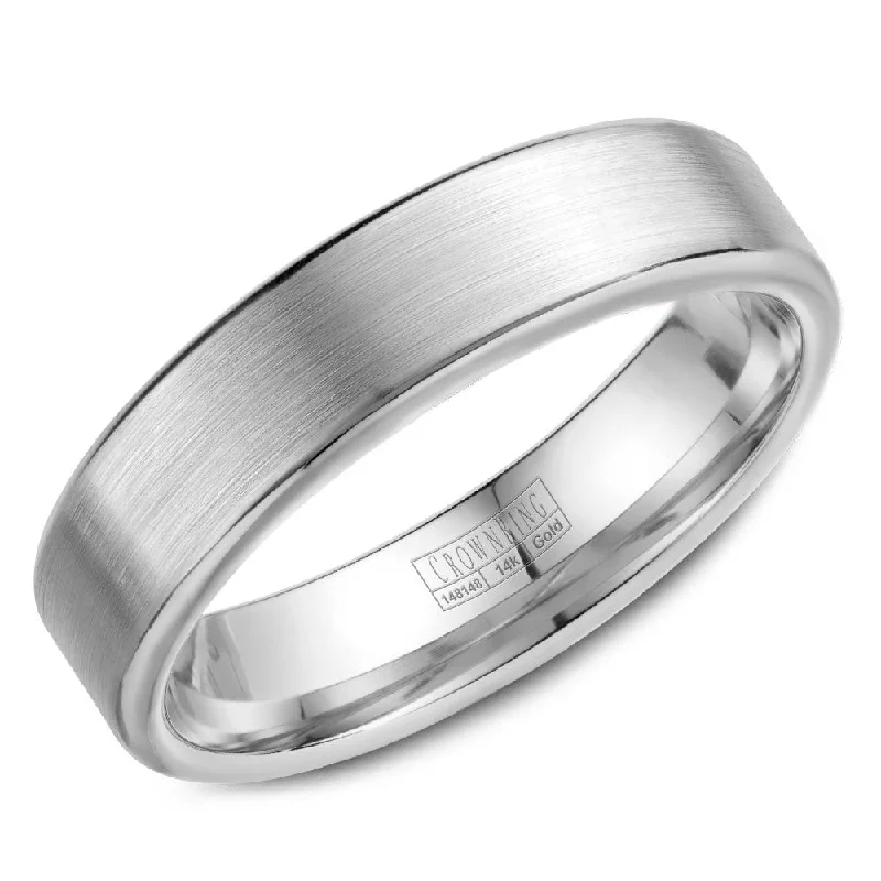 Celebrate Every Occasion With Sparkling Savings CrownRing 5.5MM Wedding Band with Brushed Finish WB-9096