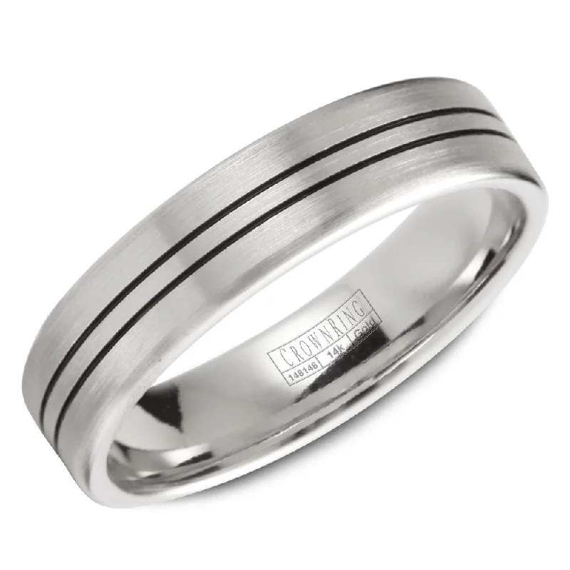 Jewelry Flash Sale – Stylish Designs At Unbeatable Rates CrownRing 5.5MM Wedding Band with Brushed Finish WB-9411