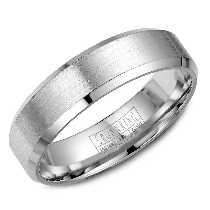 Exclusive Jewelry Discounts – Shop Now For Savings CrownRing 6MM Wedding Band with Brushed Center WB-7007