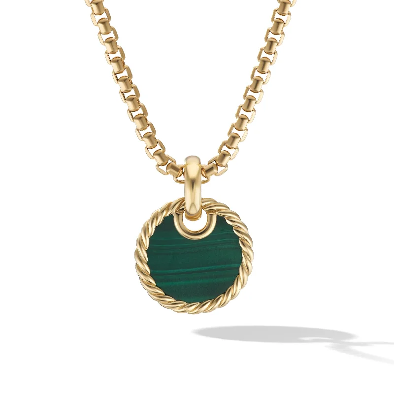 Flash Jewelry Sale – Get Stunning Pieces At Low Prices DY Elements® Disc Pendant in 18K Yellow Gold with Malachite\, 15.5mm Flash Jewelry Sale – Get Stunning Pieces At Low Prices DY Elements® Disc Pendant in 18K Yellow Gold with Malachite\, 15.5mm