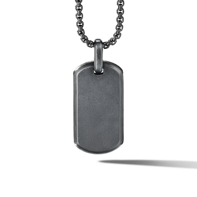 Stunning Jewelry At A Fraction Of The Price Chevron Tag in Black Titanium, 35mm