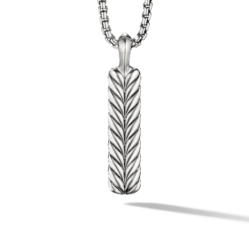 Jewelry Sale Alert – Shop Timeless Elegance Today Chevron Ingot Tag in Sterling Silver\, 46mm