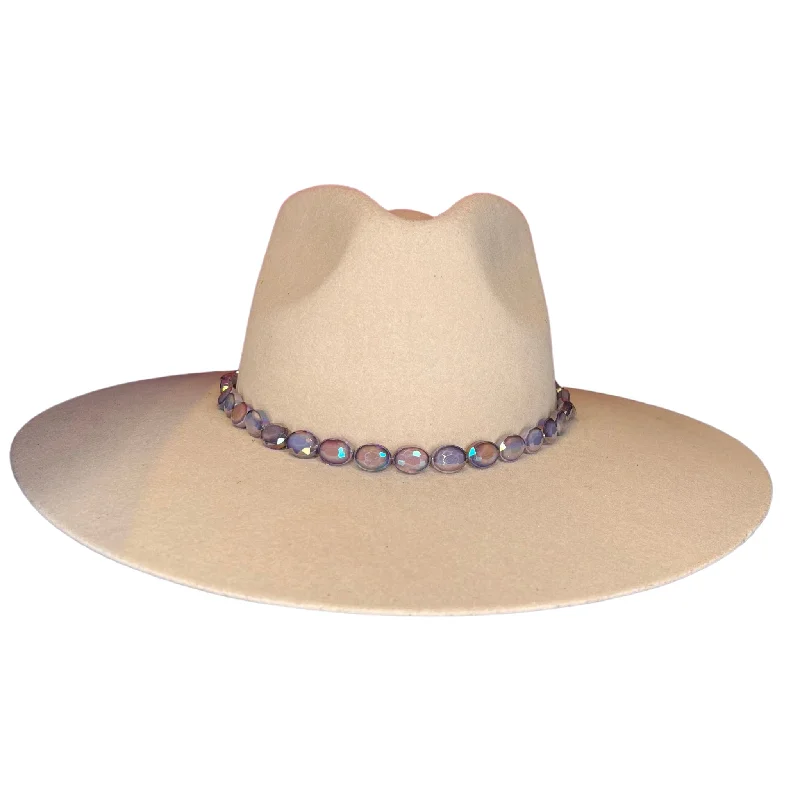 Trendy Minimalist Jewelry For Everyday Wear Deep Purple Oval Beaded Hat Band