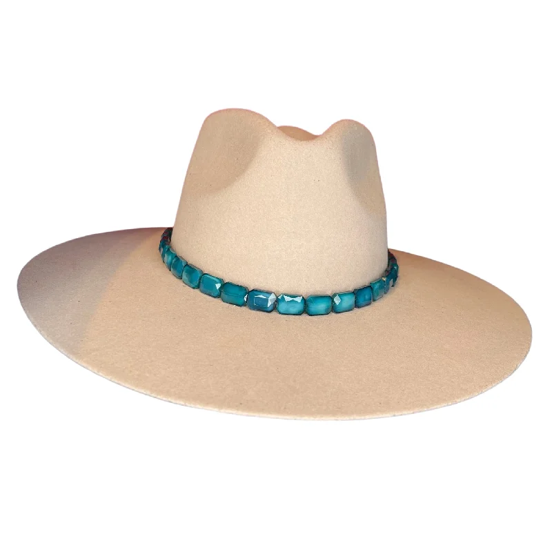 Exclusive Jewelry Sale – Shine For Less Deep Sea Blue Beaded Hat Band