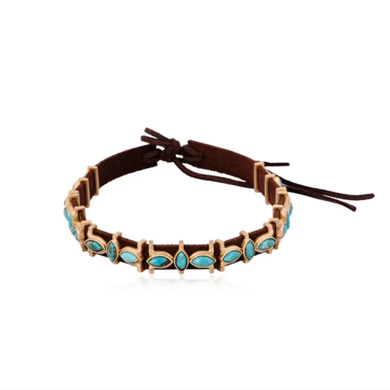 Get Your Favorite Jewelry At The Best Price Desert Flower Hat Band  - Turquoise