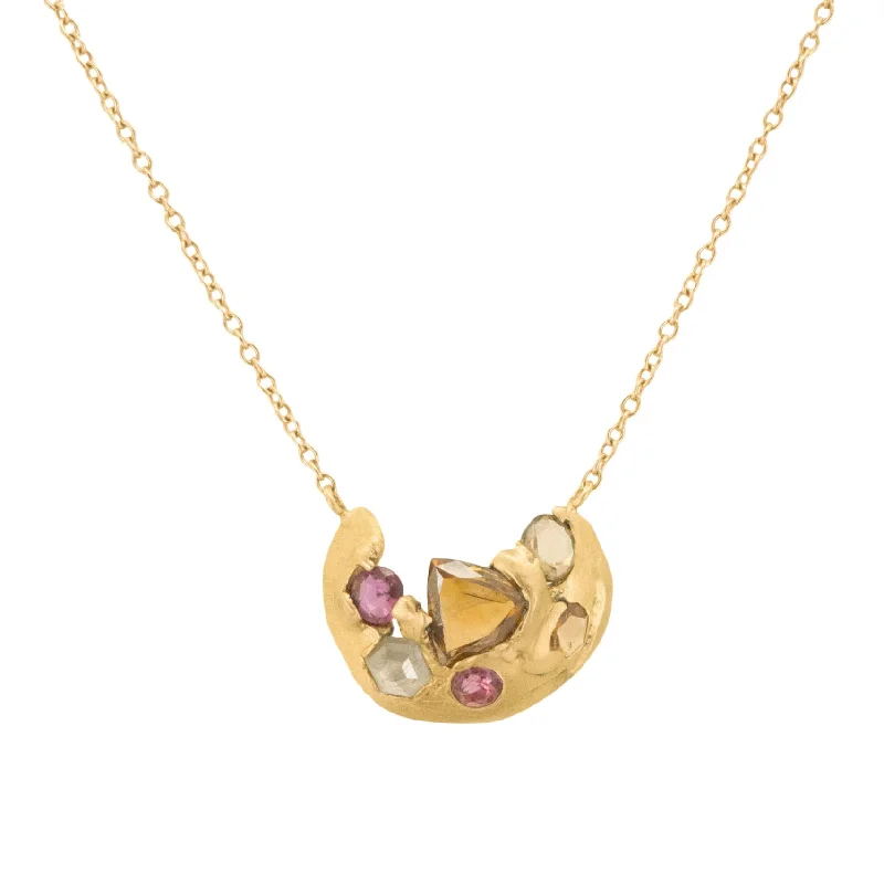 Flash Deals On Fine Jewelry – Shop Before It's Gone Diamond and Ruby Pandora Necklace- One of a Kind