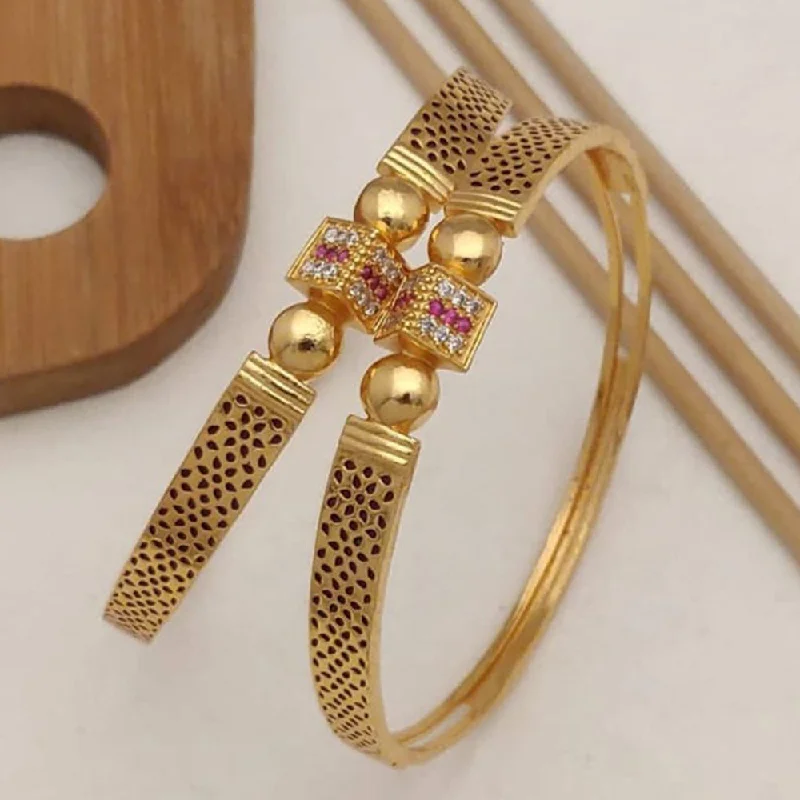 Customized Silver Jewelry For Unique Style H K Fashion Gold Plated Bangle Set