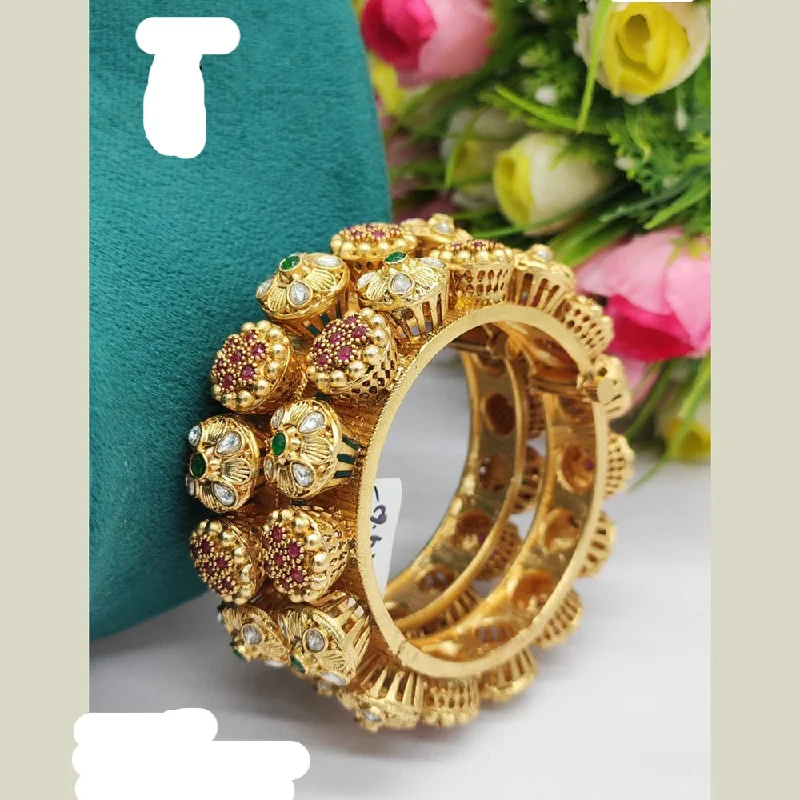 Flash Sale On Elegant Jewelry – Don't Miss Out JCM Gold Plated Pota Openable  Bangles Set
