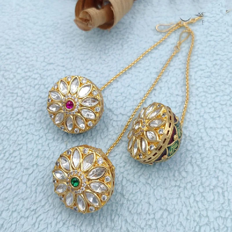 Save On Luxury Jewelry Pieces – Limited-Time Offers Jewel Addiction Gold Plated Polki Kundan Mangtikka