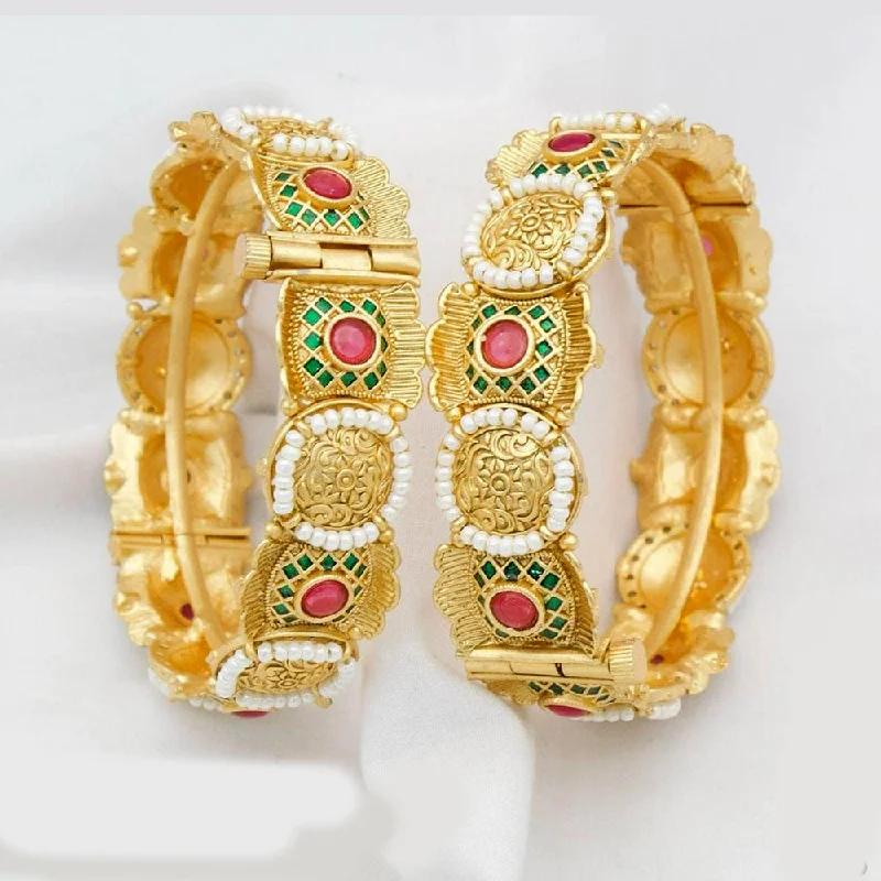 Exclusive Online Discounts On Stylish Jewelry Kavita Art Gold Plated Pota Stone Openable Bangles Set Exclusive Online Discounts On Stylish Jewelry Kavita Art Gold Plated Pota Stone Openable Bangles Set