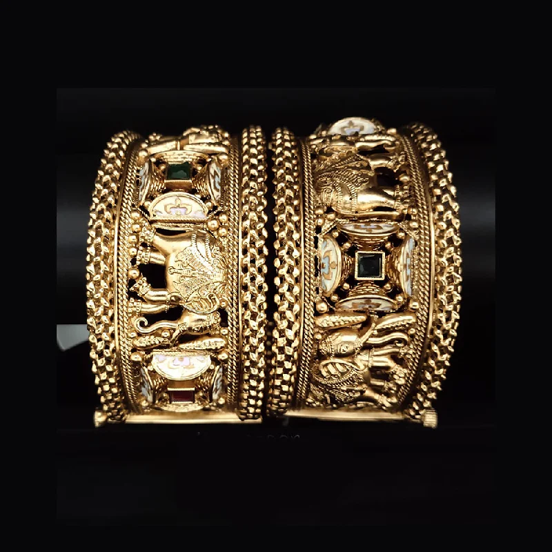Limited-Time Offer On Elegant Jewelry Pieces Lucentarts Jewellery Copper Openable Bangles Set