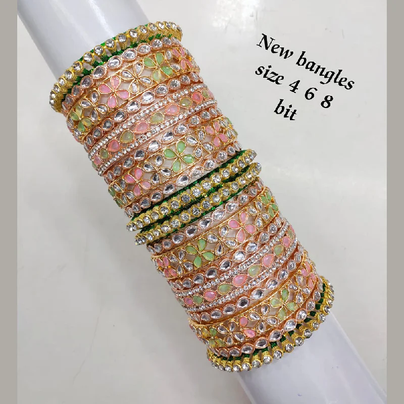 Grab Stylish Jewelry Before The Sale Ends Lucentarts Jewellery Gold Plated Bangle Set