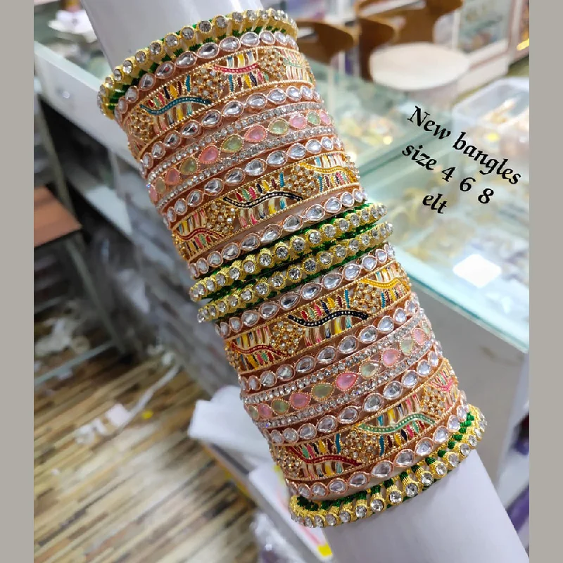 Buy More, Save More – Special Jewelry Discounts Lucentarts Jewellery Gold Plated Bangle Set
