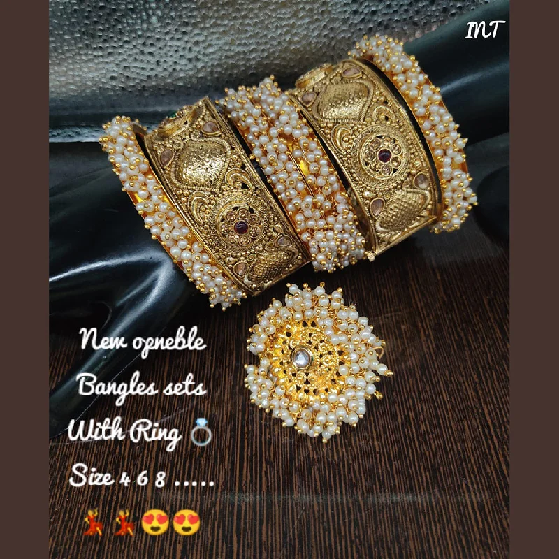 Must-Have Jewelry Pieces At Reduced Prices Lucentarts Jewellery Gold Plated Bangle Set