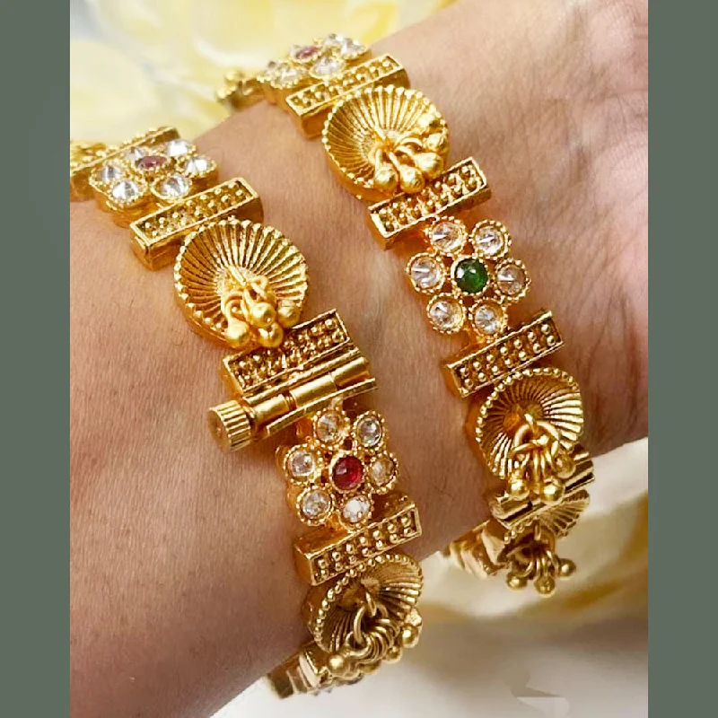 Affordable Luxury Jewelry For Every Occasion Lucentarts Jewellery Gold Plated Openable Bangle Set
