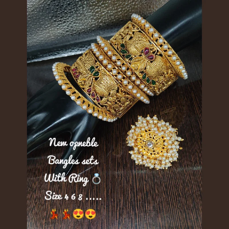 Glamorous Jewelry, Glamorous Deals – Shop Now Lucentarts Jewellery Gold Plated Openable Bangle Set