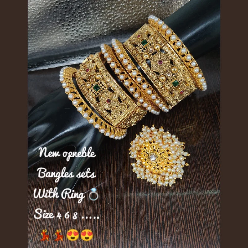 Sparkle On A Budget – Fine Jewelry For Less Lucentarts Jewellery Gold Plated Openable Bangle Set