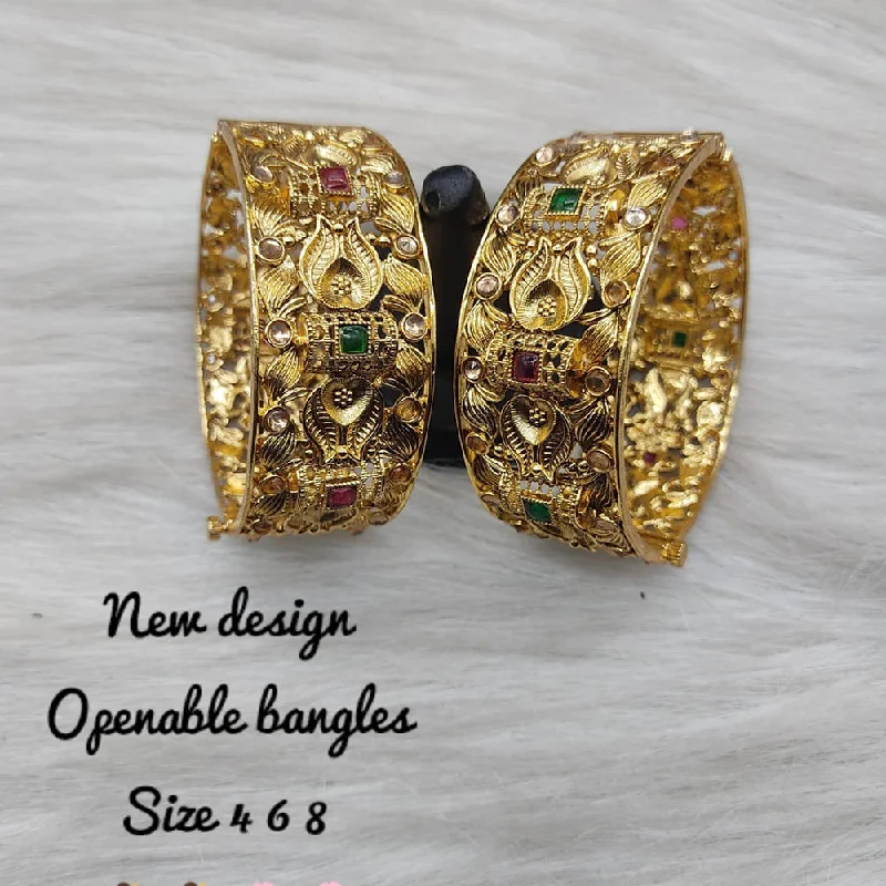 Get The Jewelry You Love At A Price You Love Lucentarts Jewellery Gold Plated Openable Bangle Set