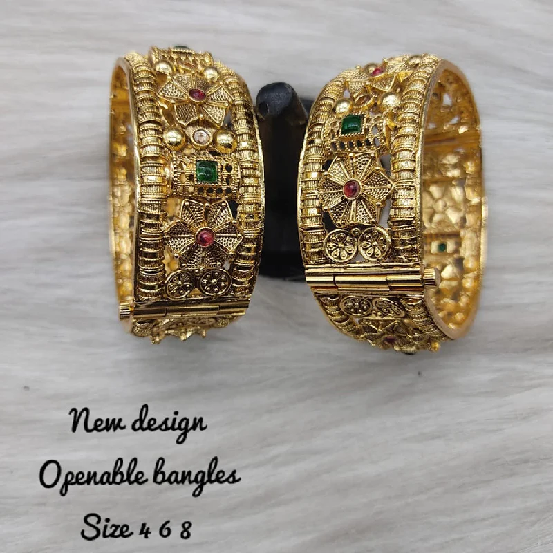 Special Jewelry Deals – Upgrade Your Collection Lucentarts Jewellery Gold Plated Openable Bangle Set