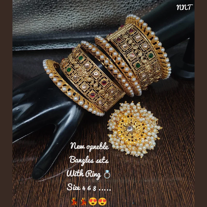 Once-A-Year Jewelry Deals – Shop Before They’Re Gone Lucentarts Jewellery Gold Plated Openable Bangle Set