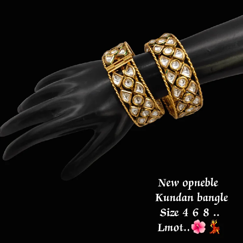 Jewelry Clearance Sale – Final Reductions Lucentarts Jewellery  Kundan Stone Gold Plated Bangles Set