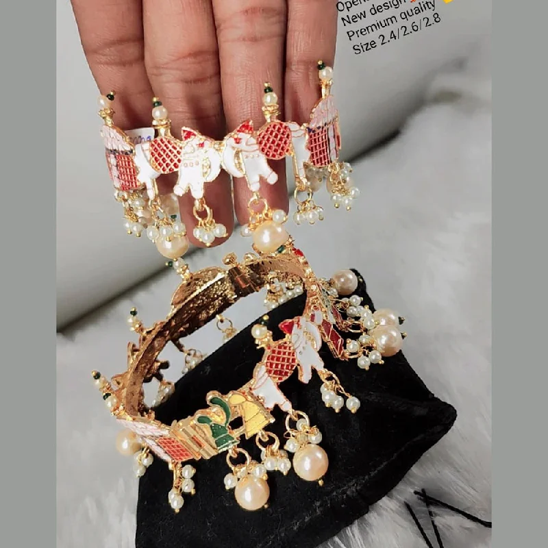 Affordable Glamour – Premium Jewelry For Less Lucentarts Jewellery Meenakari Gold Plated Bangles Set Affordable Glamour – Premium Jewelry For Less Lucentarts Jewellery Meenakari Gold Plated Bangles Set
