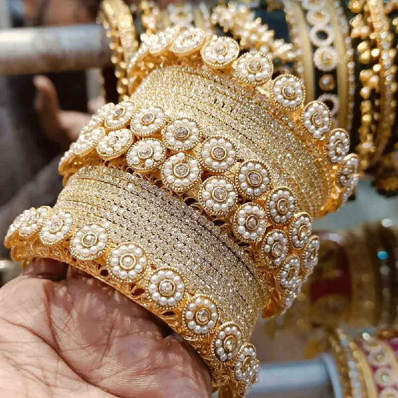 Gorgeous Jewelry, Limited-Time Savings Manisha Jewellery Gold Plated Austrian Stone And Pearl Bangles Set Gorgeous Jewelry, Limited-Time Savings Manisha Jewellery Gold Plated Austrian Stone And Pearl Bangles Set