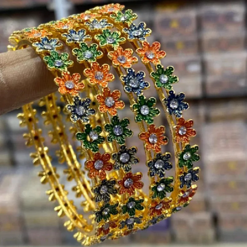 Timeless Jewelry Styles At Wallet-Friendly Prices Manisha Jewellery Gold Plated Austrian Stone Bangles Set