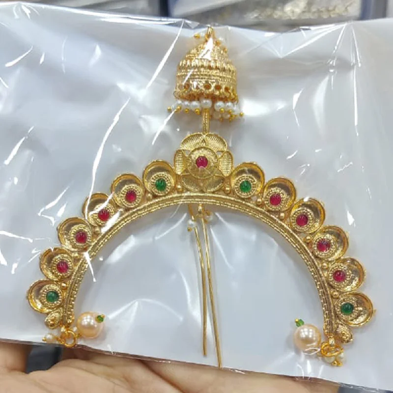 Grab Exquisite Jewelry At The Lowest Prices Manisha Jewellery Gold Plated Hair Brooch Grab Exquisite Jewelry At The Lowest Prices Manisha Jewellery Gold Plated Hair Brooch
