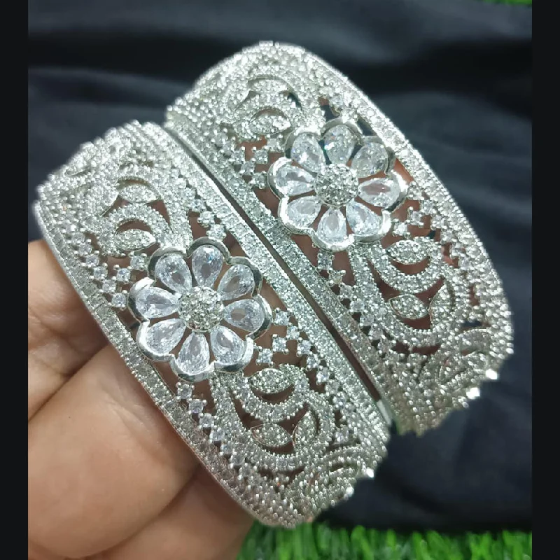 Shop Signature Jewelry Styles At Exclusive Prices Manisha Jewellery Silver Plated AD Bangles Set