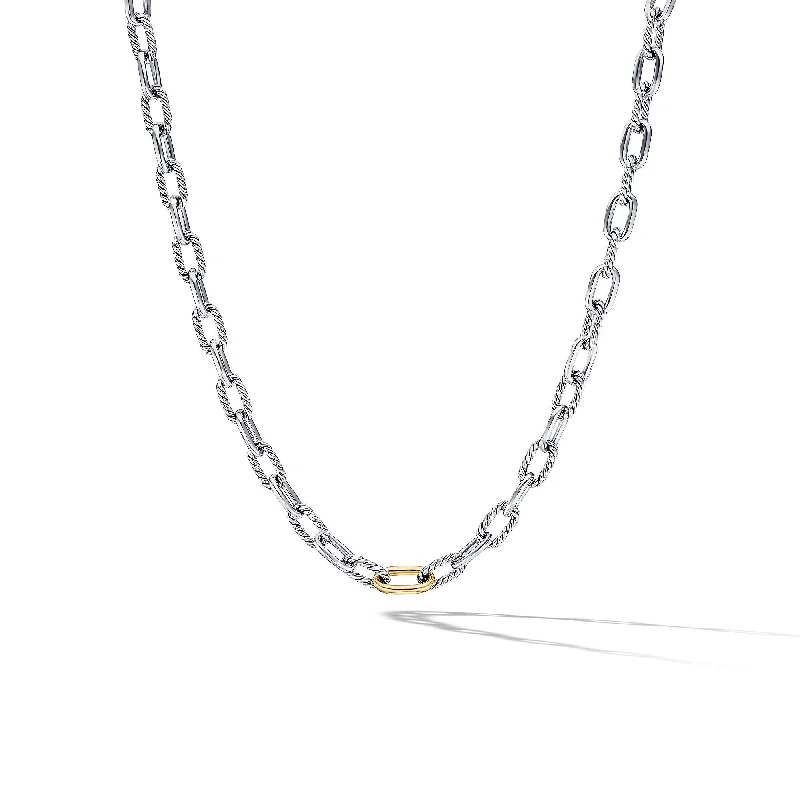 Buy More, Save More On Stunning Jewelry Designs DY Madison® Chain Necklace in Sterling Silver with 18K Yellow Gold\, 8.5mm