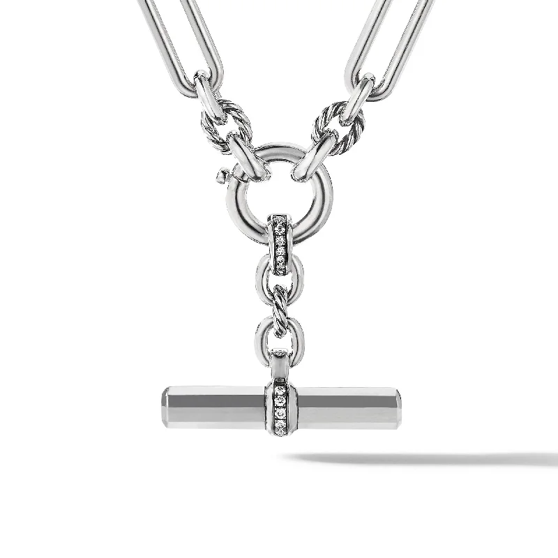 Luxury Meets Affordability – Jewelry Sale Live Now Lexington E/W Chain Necklace in Sterling Silver with Diamonds\, 7mm