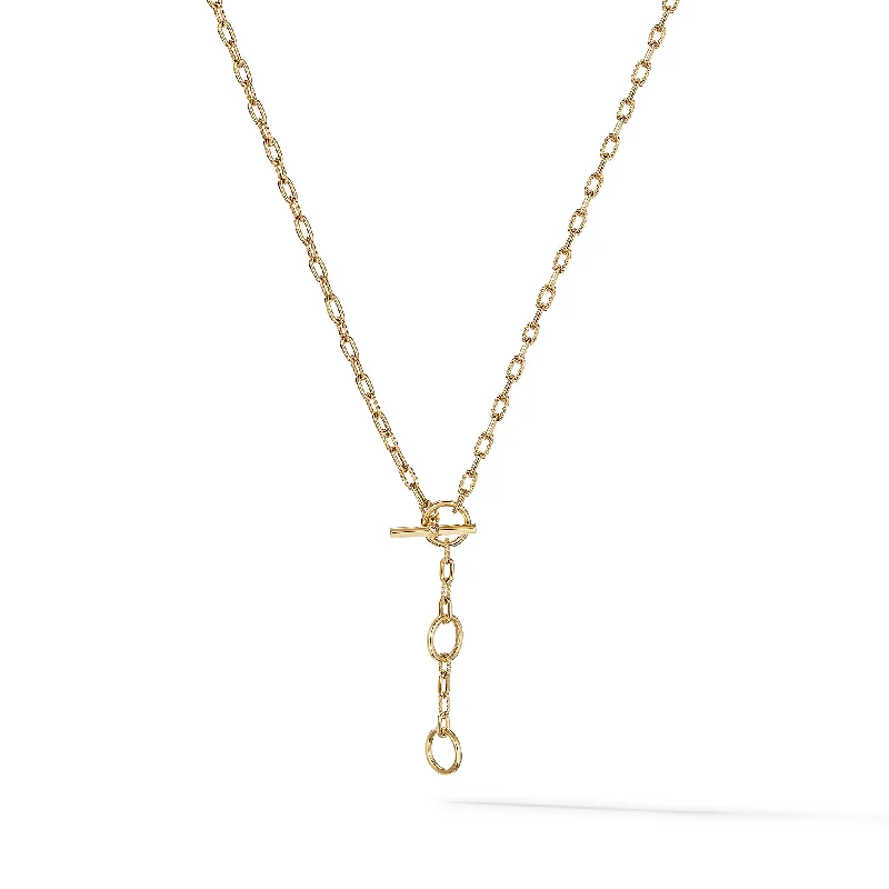 High-End Jewelry, Now More Affordable Than Ever DY Madison® Three Ring Chain Necklace in 18K Yellow Gold\, 3mm