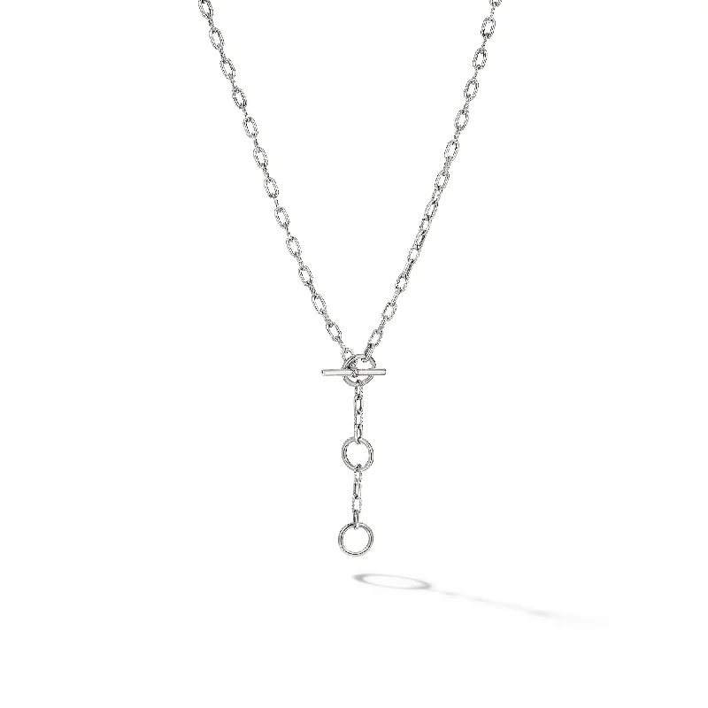 Sparkle More For Less – Jewelry Sale Happening Now DY Madison® Three Ring Chain Necklace in Sterling Silver\, 3mm
