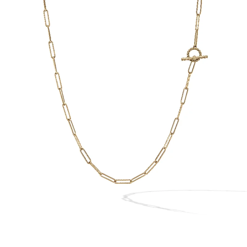 Elevate Your Outfit With Discounted Statement Jewelry DY Madison® Elongated Chain Necklace in 18K Yellow Gold\, 3.5mm