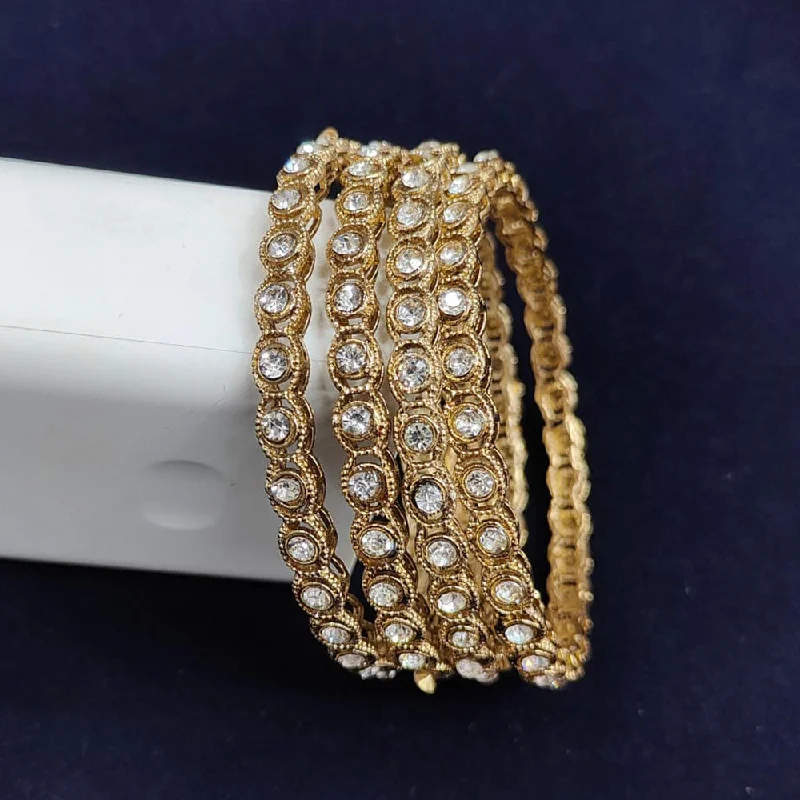 Bestselling Jewelry At Special Promotional Rates Pooja Bangles Gold Plated Austrian Stone Bangle Set