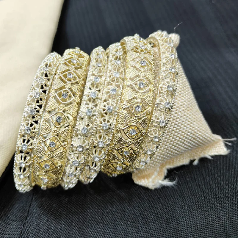 Dazzle With Discounts – Shop Jewelry On Sale Pooja Bangles Gold Plated Austrian Stone Bangle Set Dazzle With Discounts – Shop Jewelry On Sale Pooja Bangles Gold Plated Austrian Stone Bangle Set