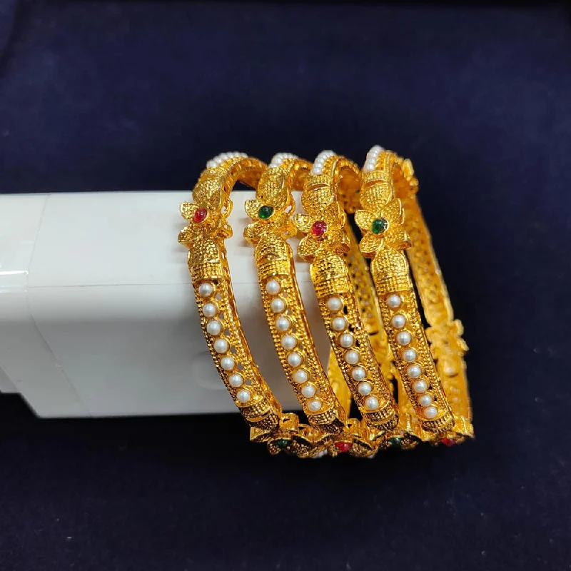 Luxury Jewelry Sale – Sparkle For Less Pooja Bangles Gold Plated Bangle Set