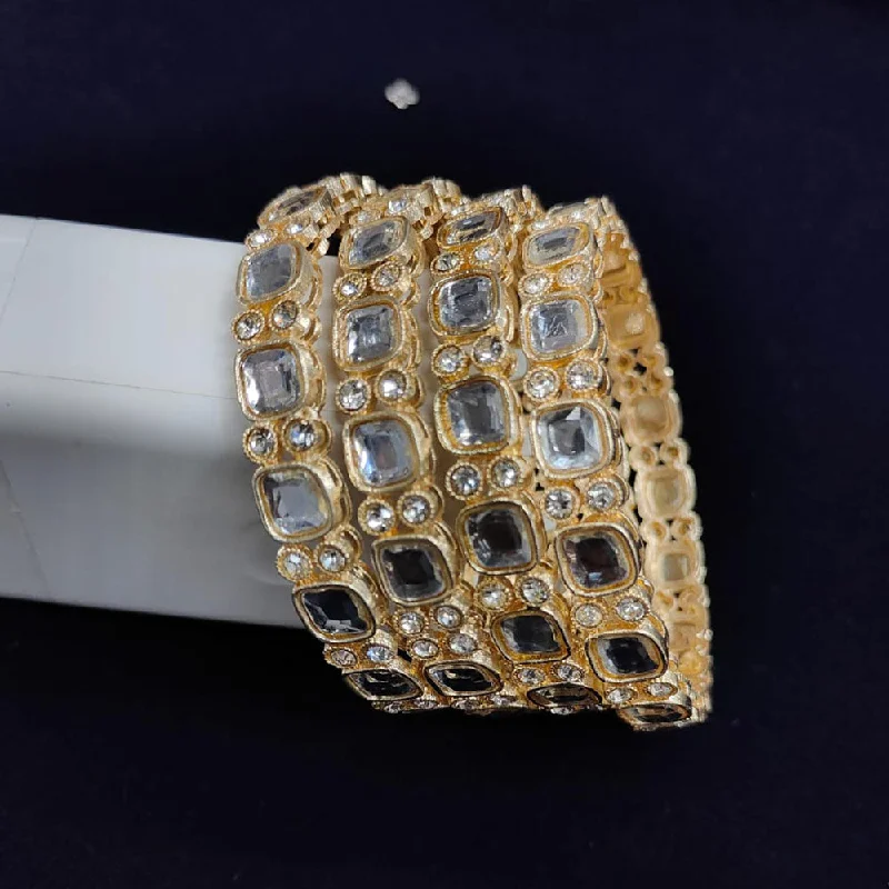 Exclusive Jewelry Offers – Sparkle For Less Pooja Bangles Gold Plated Crystal Stone Bangle Set