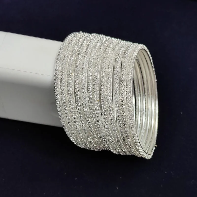 Unmissable Deals On Handmade Jewelry Collections Pooja Bangles Silver Plated Bangle Set